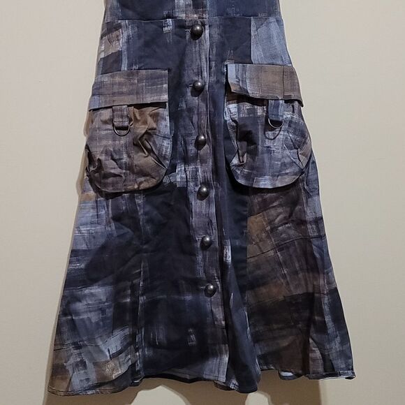 Fashion Star Gray Multicolored Dress Sz 6 - Picture 4 of 7